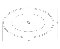 Baignoire Îlot|Bernstein Baignoire îlot en fonte minérale RELAX - 176x103cm - Avec siphon, Blanc mat, Avec robinet mitigeur 8028B