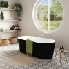 Baignoire Îlot|GoodHome Baignoire îlot Huron L. 170 cm x l. 75 cm noir