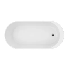 Baignoire Îlot|GoodHome Baignoire îlot Huron L. 150 cm x l. 75 cm noir
