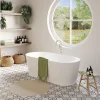 Baignoire Îlot|GoodHome Baignoire îlot Huron L. 150 x l.75 cm blanc