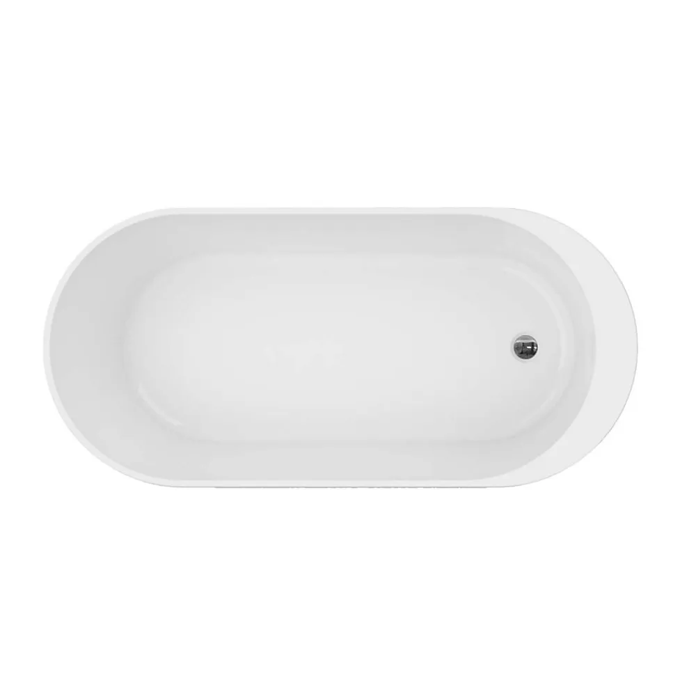 Baignoire Îlot|GoodHome Baignoire îlot Huron L. 150 x l.75 cm blanc