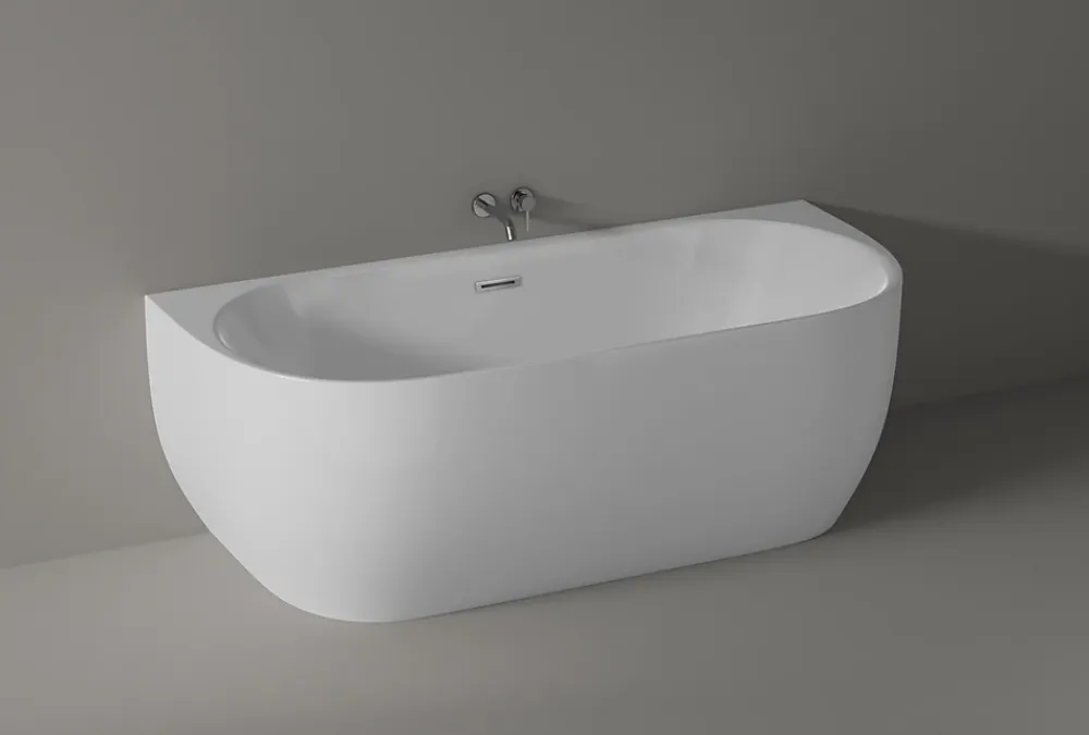 Baignoire Îlot|Bernstein Baignoire îlot LENA acrylique blanc brillant - 170x75cm - Garantie 5 ans - Sans robinet ni siphon