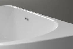 Baignoire Îlot|Bernstein Baignoire îlot LENA acrylique blanc brillant - 170x75cm - Garantie 5 ans - Sans robinet ni siphon