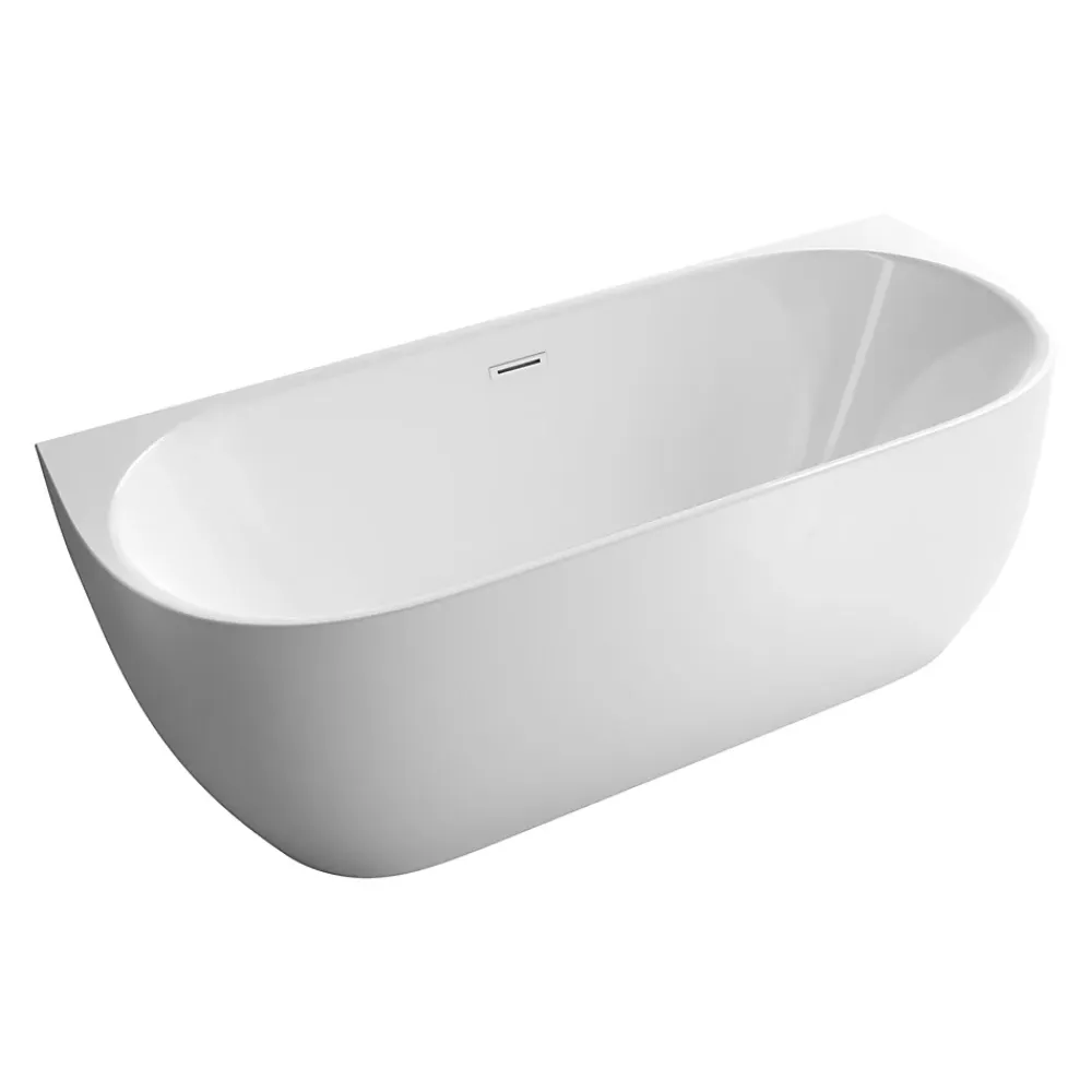 Baignoire Îlot|Bernstein Baignoire îlot LENA acrylique blanc brillant - 170x75cm - Garantie 5 ans - Sans robinet ni siphon
