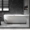 Baignoire Îlot|Bernstein Baignoire îlot LENA CORNER acrylique blanc brillant - montage droite -170x75cm - Garantie 5 ans - Sans robinet, Avec siphon