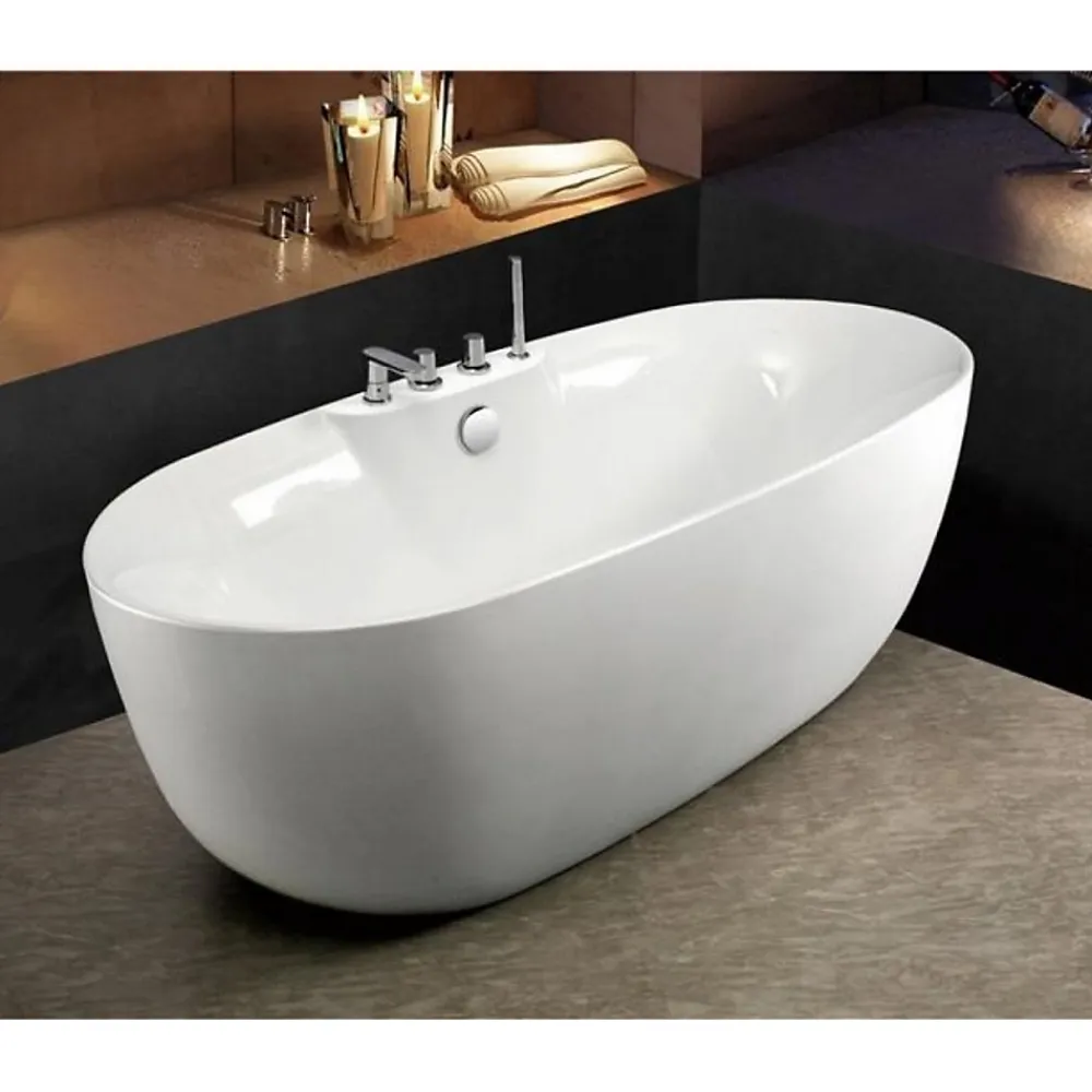 Baignoire Îlot|Sanitaire Baignoire îlot MAUI 170x80 cm avec Robinetterie