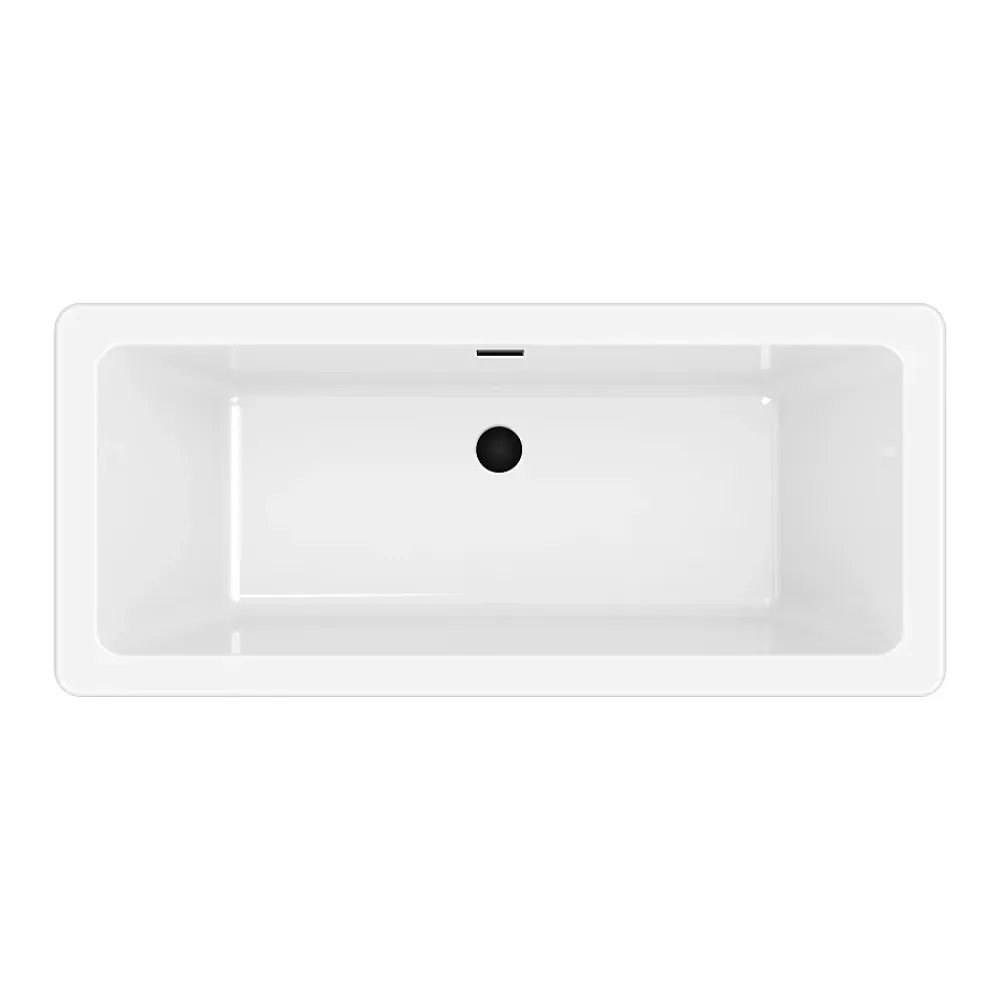 Baignoire Îlot|GoodHome Baignoire îlot Merkys L. 170 cm x l. 75 cm gris