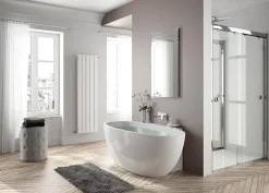 Baignoire Îlot|Aquarine Baignoire îlot monobloc autoportante AGATA - Baignoire ilot- Dimensions : 165 x 80 x 58 cm - Autoportante ovale - Blanc