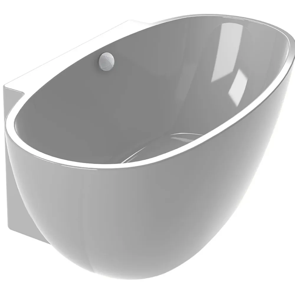Baignoire Îlot|Aquarine Baignoire îlot monobloc autoportante AGATA - Baignoire ilot- Dimensions : 165 x 80 x 58 cm - Autoportante ovale - Blanc
