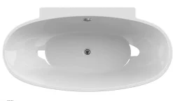 Baignoire Îlot|Aquarine Baignoire îlot monobloc autoportante AGATA - Baignoire ilot- Dimensions : 165 x 80 x 58 cm - Autoportante ovale - Blanc