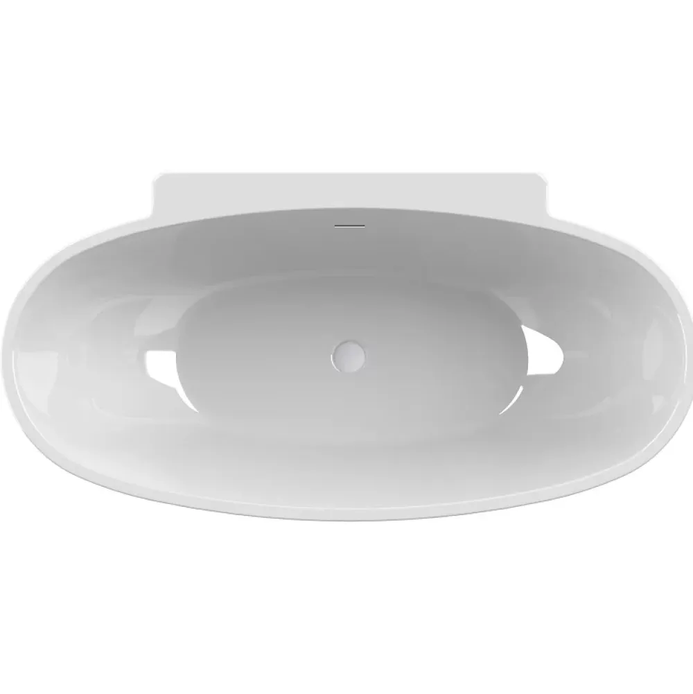 Baignoire Îlot|Aquarine Baignoire îlot monobloc autoportante AGATA - Baignoire ilot- Dimensions : 165 x 80 x 58 cm - Autoportante ovale - Blanc