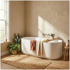 Mob-In Baignoire îlot NAÏA en acrylique Lucite blanche 170cm