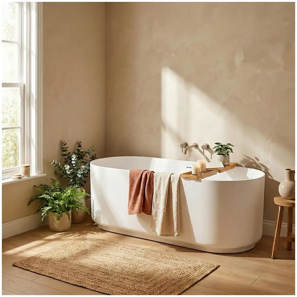 Mob-In Baignoire îlot NAÏA en acrylique Lucite blanche 170cm