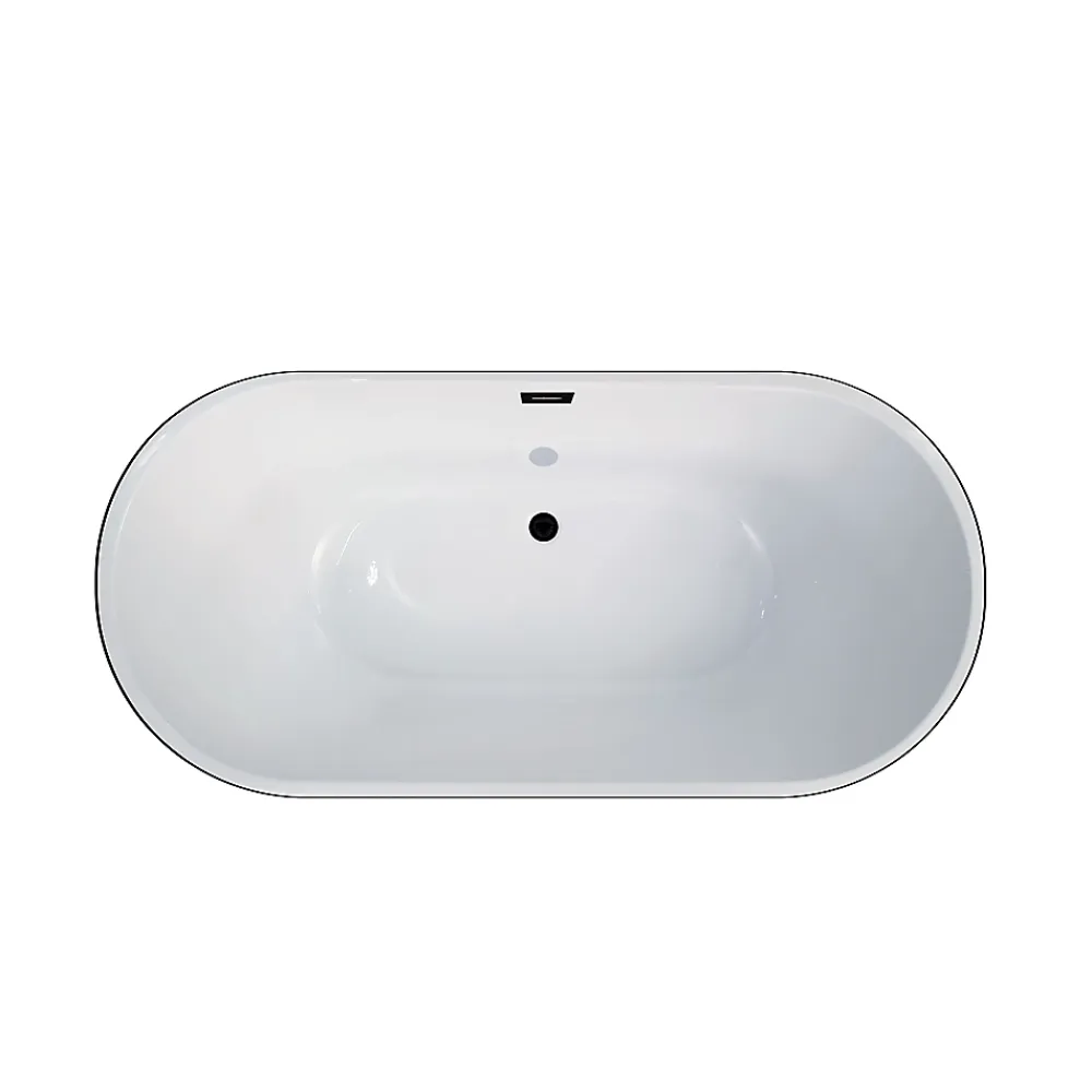 Baignoire Îlot| Baignoire îlot noire Fidji 170x80 cm