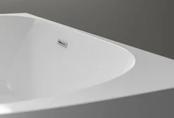 Baignoire Îlot|Bernstein Baignoire îlot NOVA acrylique - 170x80cm - Garantie 5 ans - Sans siphon, Blanc mat, Avec robinet mitigeur 8028B