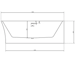Baignoire D'Angle|Bernstein Baignoire îlot NOVA CORNER acrylique - 170x78x60cm -Garantie 5 ans- montage droite - Sans siphon, Blanc mat, Avec mitigeur 8028B