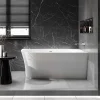 Bernstein Baignoire îlot NOVA SLIM LINE acrylique - montage droite - Garantie 5 ans - Sans robinet, Avec siphon, 150x78cm