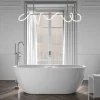 Bernstein Baignoire îlot ovale moderne salle de bain Acrylique - Garantie 5 ans - Blanc brillant - 165.5x74.5x58cm - ROMA PLUS 2.0