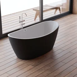 Baignoire Îlot|Spalina Baignoire îlot ovale NEROON 2.0 Noire L. 170 x l. 80 cm, by