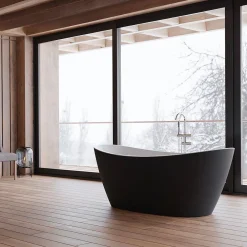 Baignoire Îlot|Spalina Baignoire îlot ovale NEROON 2.0 Noire L. 170 x l. 80 cm, by