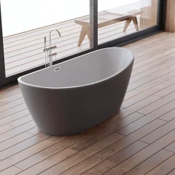 Baignoire Îlot|Spalina Baignoire îlot ovale NEROON 2.0 Grise L. 170 x l. 80 cm, by