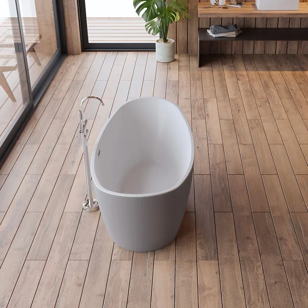 Baignoire Îlot|Spalina Baignoire îlot ovale NEROON 2.0 Grise L. 170 x l. 80 cm, by