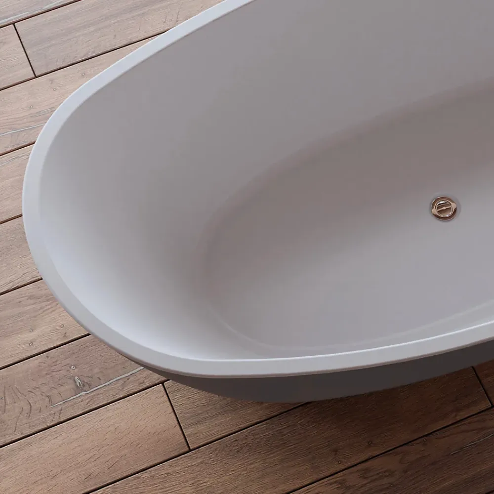 Baignoire Îlot|Spalina Baignoire îlot ovale NEROON 2.0 Grise L. 170 x l. 80 cm, by