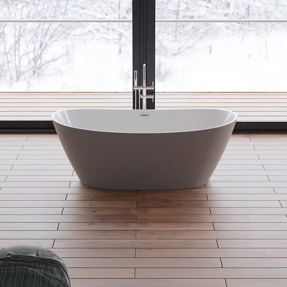 Baignoire Îlot|Spalina Baignoire îlot ovale Venecia, gris mat, 170x80 cm, by