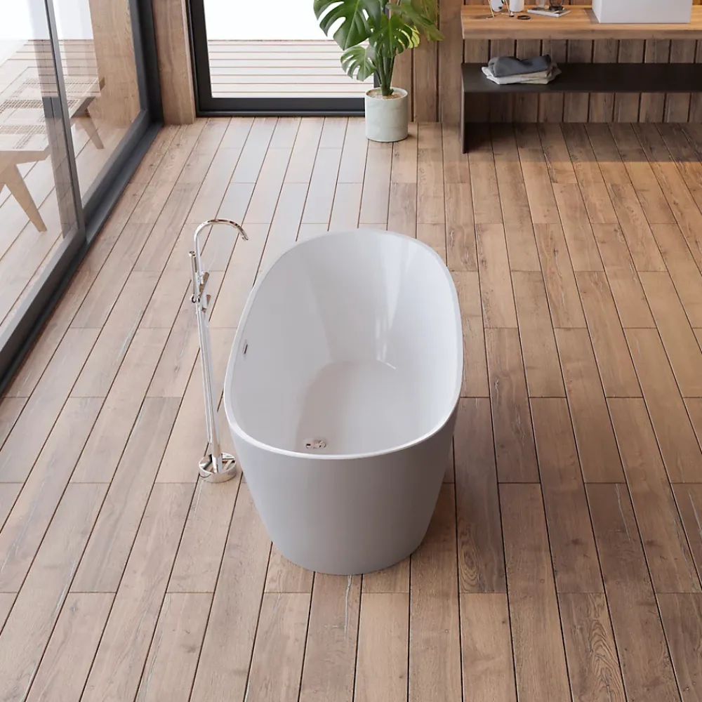 Baignoire Îlot|Spalina Baignoire îlot ovale Venecia, gris mat, 170x80 cm, by