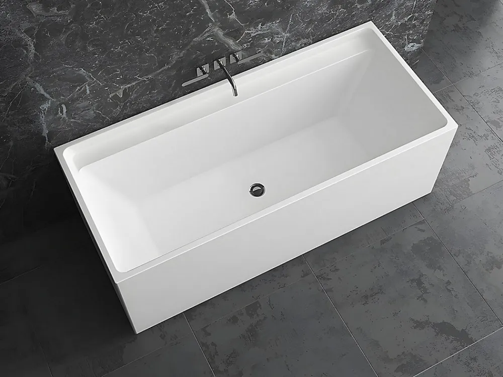 Vente-unique Baignoire îlot rectangulaire - 232 L - 150 x 75 x 60 cm - Blanche - Acrylique - ASPIUS