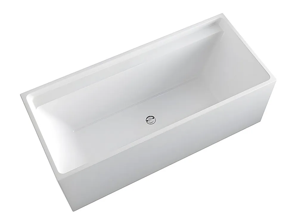 Vente-unique Baignoire îlot rectangulaire - 232 L - 150 x 75 x 60 cm - Blanche - Acrylique - ASPIUS