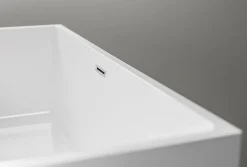 Baignoire Îlot|Bernstein Baignoire îlot rectangulaire VERONA acrylique blanc - 170x80x60cm - Garantie 5 ans - Avec robinet mitigeur 1521, Sans siphon