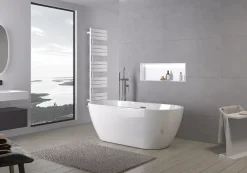 Bernstein Baignoire îlot ROMA PLUS 2.0 acrylique Blanc brillant 166x75x58cm Sans robinet