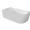 Baignoire Îlot|Azura Home Design Baignoire îlot ZOYA GLAM SILVER angle droit - 170 x 80 cm