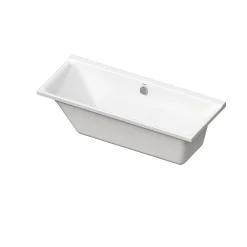 Duravit Baignoire murale acrylique rectangulaire à encastrer, 1 dossier à gauche, 170x70x49,5cm, Sans pieds, Blanc brillant, P3