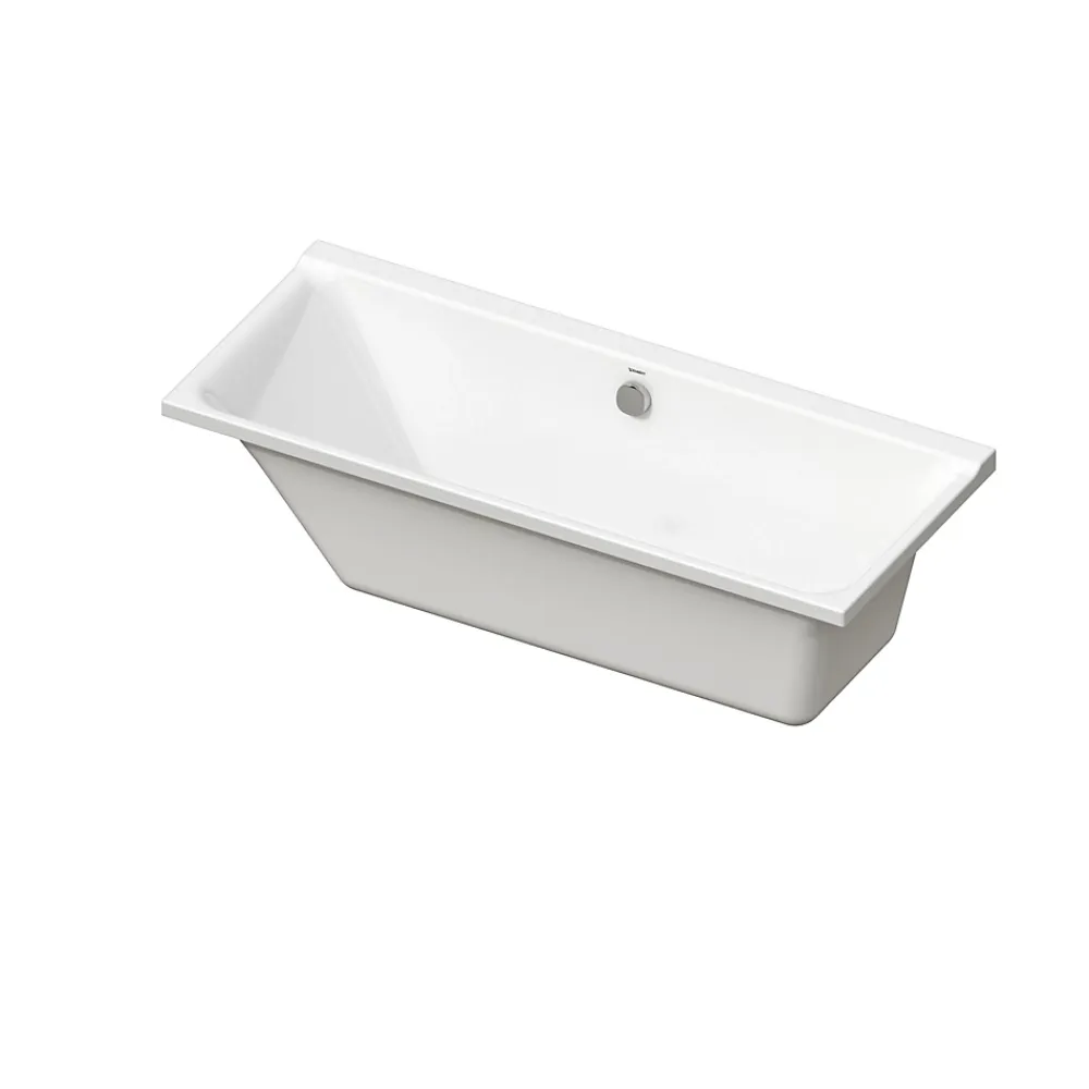Duravit Baignoire murale acrylique rectangulaire à encastrer, 1 dossier à gauche, 170x70x49,5cm, Sans pieds, Blanc brillant, P3