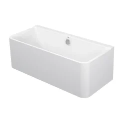 Duravit Baignoire murale acrylique rectangulaire à encastrer, 2 dossiers, 180x80x49,5cm, Garantie 5 ans, Sans pieds, Blanc brillant, P3