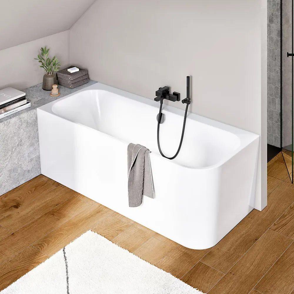 Villeroy & Boch Baignoire murale Architectura pour installation en angle à droite, 1700 x 750 mm, Blanc