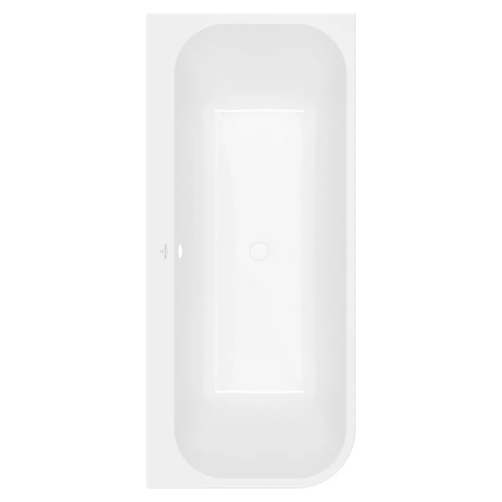 Villeroy & Boch Baignoire murale Architectura pour installation en angle à droite, 1700 x 750 mm, Blanc