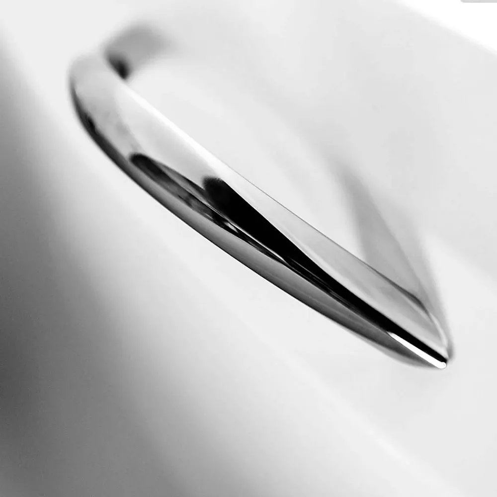 Besco Baignoire rectangulaire - 130 x 70 cm - sans Habillage - avec Pieds - Poignées - Vidage Chrome - ARIA PLUS