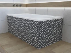 Baignoire D'Angle|Badland Baignoire rectangulaire 170 x 70 GRACJA acrylique blanc + Support stabilisateur en polystyrène + Pieds + Vidage à chromé