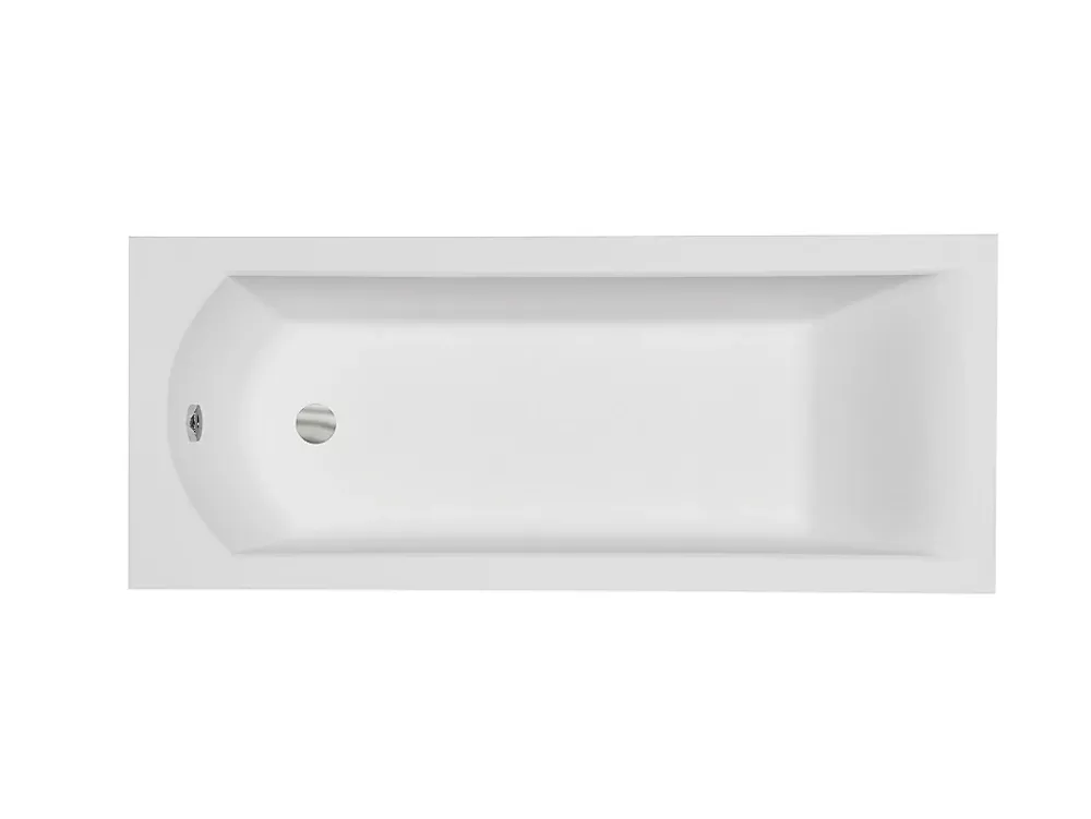 Besco Baignoire rectangulaire + tablier blanc + repose tête - SHEA - 140 x 70 cm