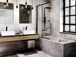 Besco Baignoire rectangulaire - 190 x 90 cm - avec Habillage - Pieds - Vidage Chrome - QUADRO SLIM