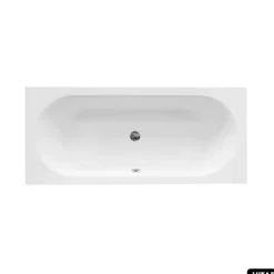 Baignoire Droite|Besco Baignoire rectangulaire - avec Tablier Blanc et Repose Tête OFFERT - VITAE - 180 x 80 cm