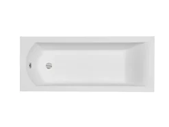 Besco Baignoire rectangulaire blanche à encastrer - SHEA SLIM - 150 x 70 cm