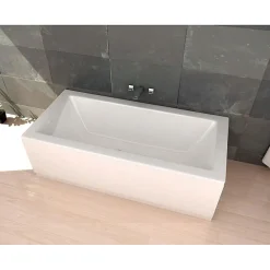 Sanycces Baignoire rectangulaire CUBE blanche 170x80 Tablier non inclus