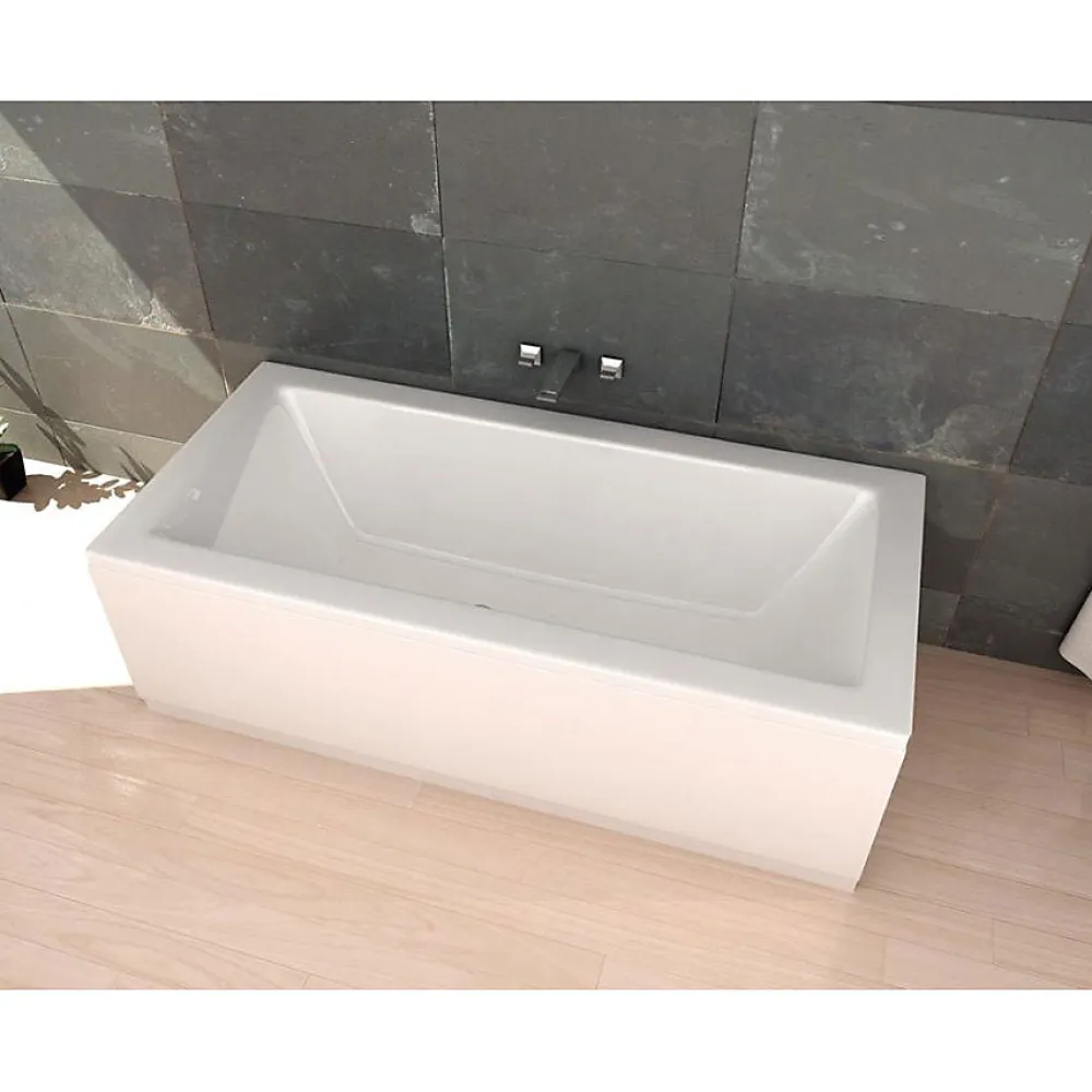 Sanycces Baignoire rectangulaire CUBE blanche 170x80 Tablier non inclus