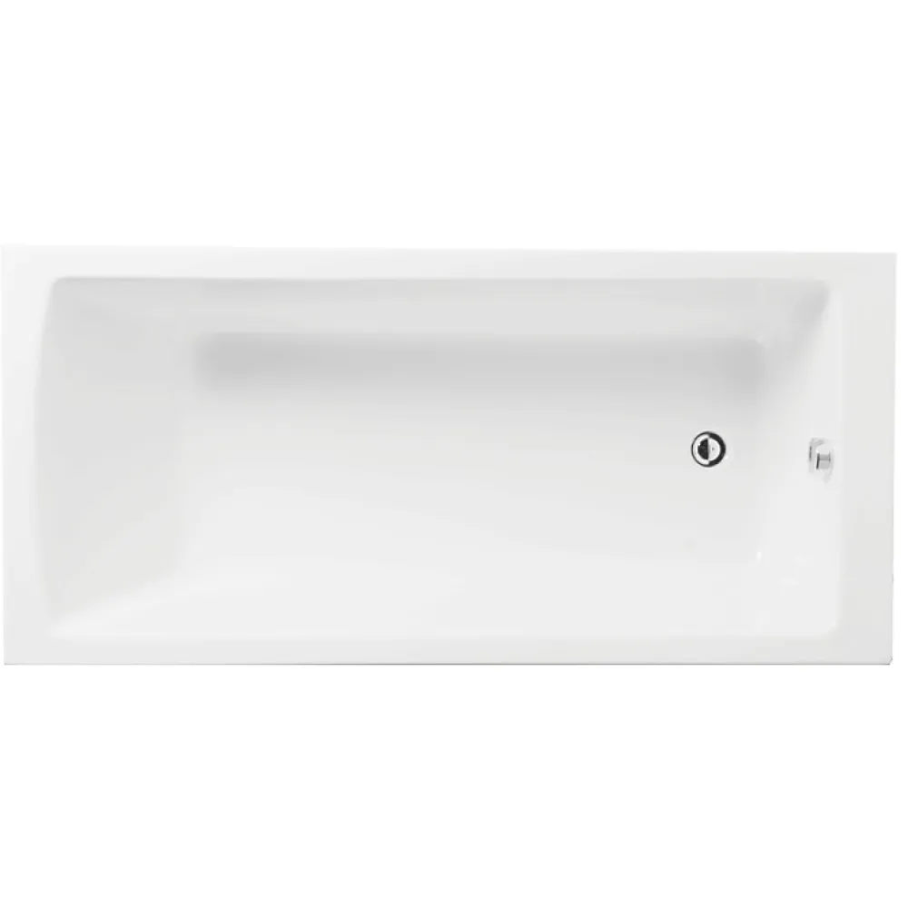 Baignoire Droite|Vitra Baignoire rectangulaire Neon avec pied 170x75cm Blanc