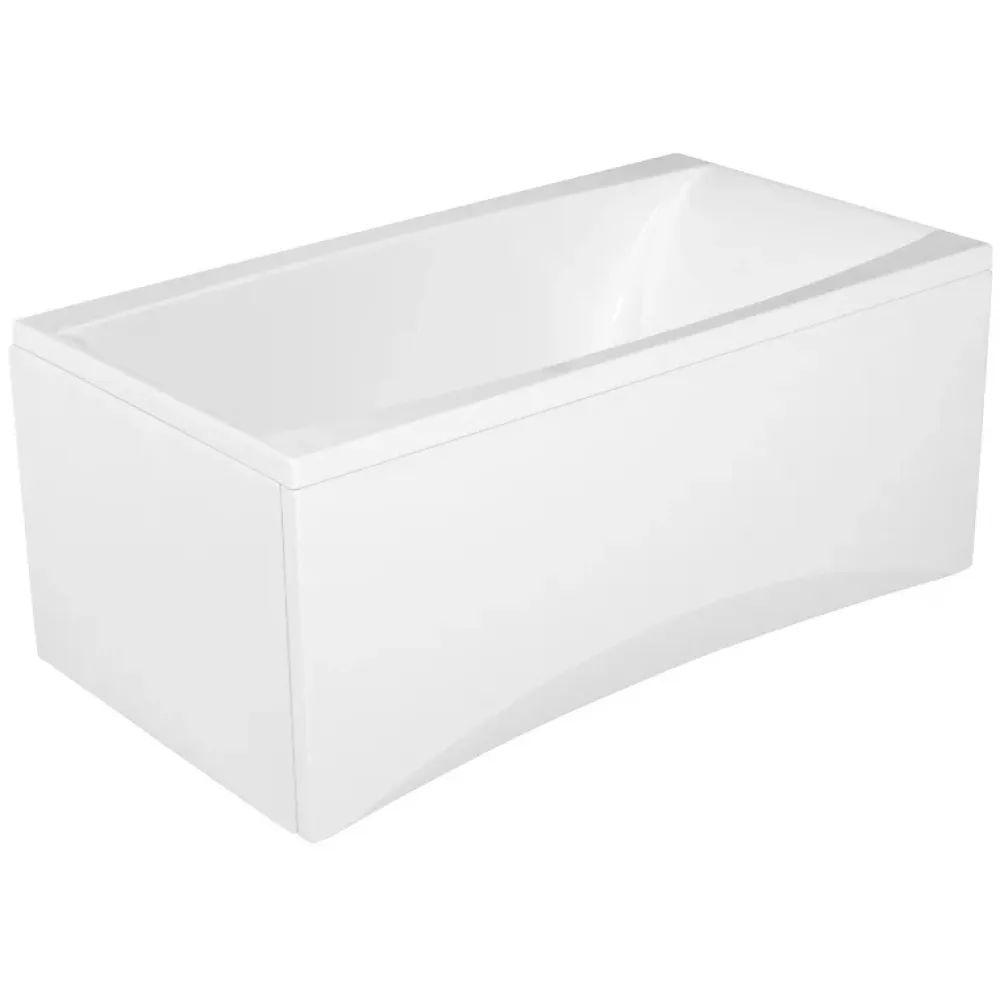 Baignoire Droite|Planète Bain Baignoire rectangulaire 160x75 cm VIRGO encastrable en acrylique + tablier central