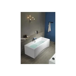 Baignoire Droite|Planète Bain Baignoire rectangulaire 150x75 cm INTRO à encastrer en acrylique + tablier central